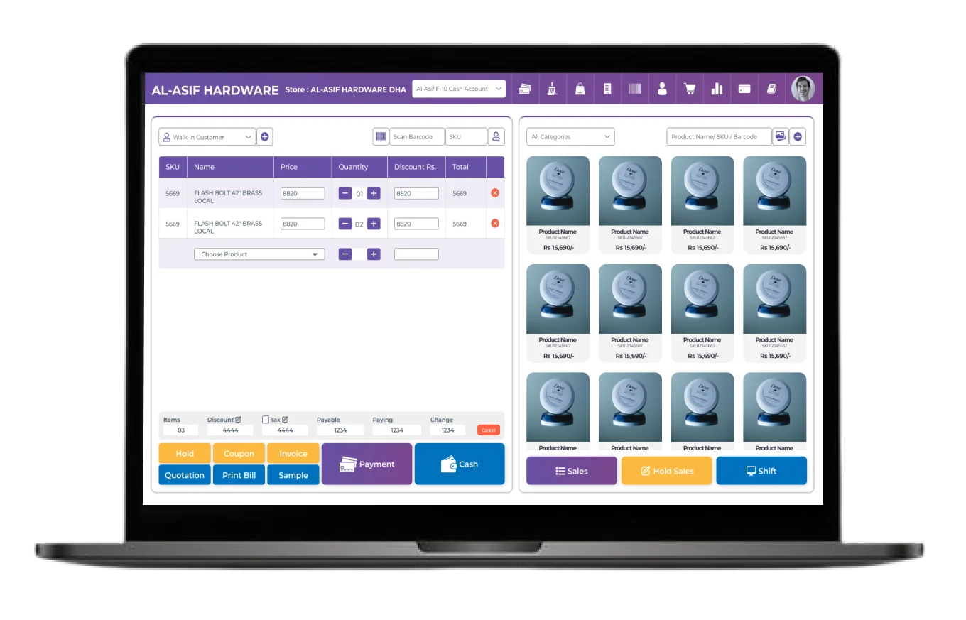 responsive dashboard pos